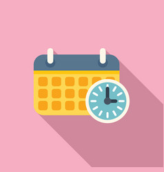 Calendar Time Icon Flat Work Control