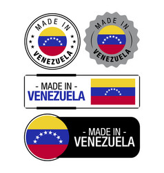 Set Of Made In Venezuela Labels Logo