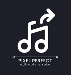 Extract Audio Pixel Perfect White Linear Ui Icon