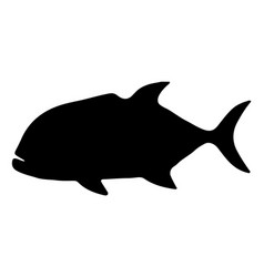 Giant Trevally Fish Silhouette Art