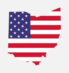 Ohio Map Shape United States Of America Flat