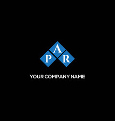 Par Letter Logo Design On Black Background