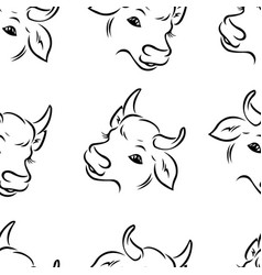 Bull Cow Muzzle Seamless Pattern