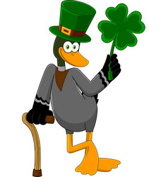 Lucky Duck Leprechaun Cartoon Character