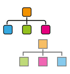 Organization Chart Icon On White Background