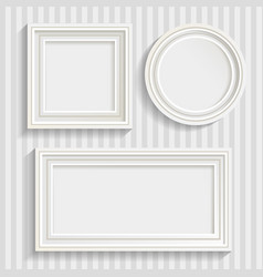 Three White Frames Set