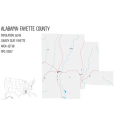 Map Of Fayette County In Alabama Usa