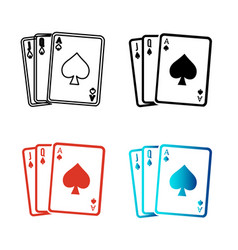 Abstract Poker Cards Silhouette