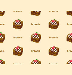 Brownie Cartoon Character Seamless Pattern