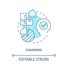 Chunking Memorization Technique Concept Turquoise