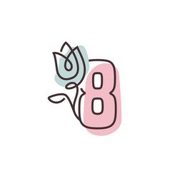 Flower Number 8 Logo