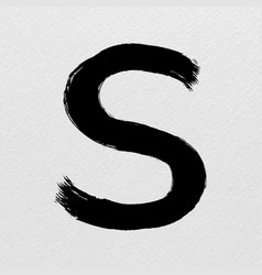 Letter S Brush Stroke Hand Drawn Font Style