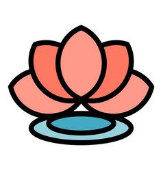 Lotus Relax Icon Flat