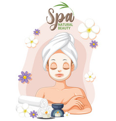 Spa Girl Applying Facial Mask