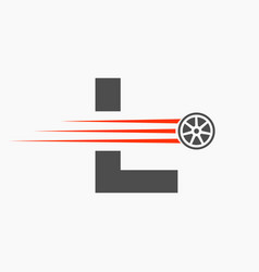 Sport Car Letter L Automotive Logo Concept