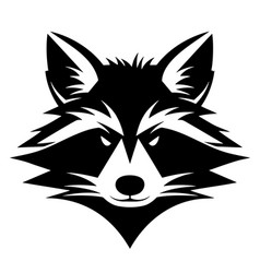 Black White Raccoon Head Logo And Icon Clip Art