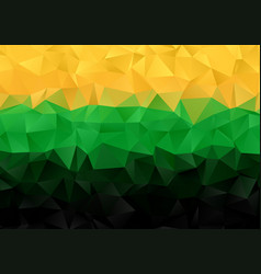 Green Gold And Black Low Poly Design