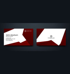 Red And White Professional Creative Business Card