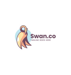 Swan Simple Mascot Style