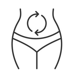 Woman Metabolism Monochrome Line Icon