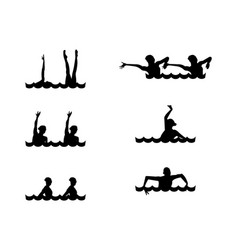 Artistic Synchronized Swimming Figures Icon