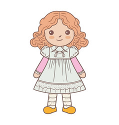 Cheerful Toy Doll In Cute Dress