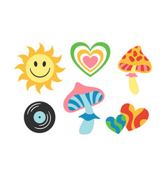 Hippie Stickers Set