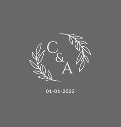 Initial Letter Ca Monogram Wedding Logo