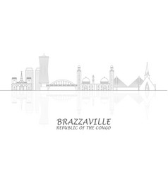 Outline Skyline Panorama Of Brazzaville