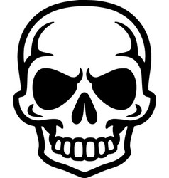 Skull - Black And White Isolated Icon