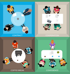 Business Communications Top View Set