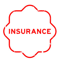 Grunge Red Insurance Word Rubber Seal Stamp