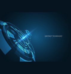 Abstract Futuristic Technology Background Hud