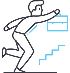 Career Path Line Icon Outline Symbol