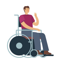 Disabled Man In Wheelchair