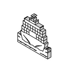 Cargo Transport Vehicle Isometric Icon