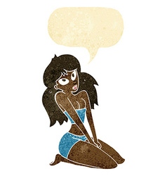 Cartoon Woman In Skimpy Clothing With Speech