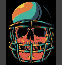 Of Skull Football Helmet On