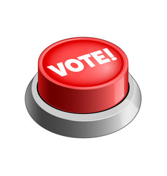 Red Vote Button On White Background