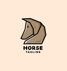 Stiff Art Style Of Horse Head