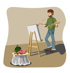 Artist Drawing Still Life