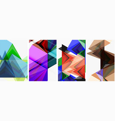 Triangle Blend Geometric Concept Poster Designs