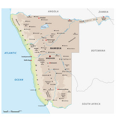 Simple Outline Map Of The State Of Namibia