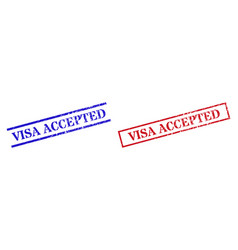 Visa Accepted Grunge Rubber Stamp Seals