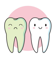 Cartoon Flat Of Smiling White Tooth