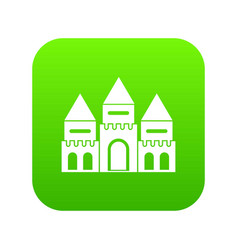 Children House Castle Icon Digital Green