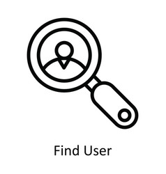 Find User Outline Icon Design