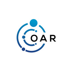 Oar Letter Technology Logo Design On White