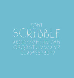 Scribble Font Alphabet