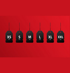 Xs S M L Xl Xxl Size Tag Icon Set Clothing Label